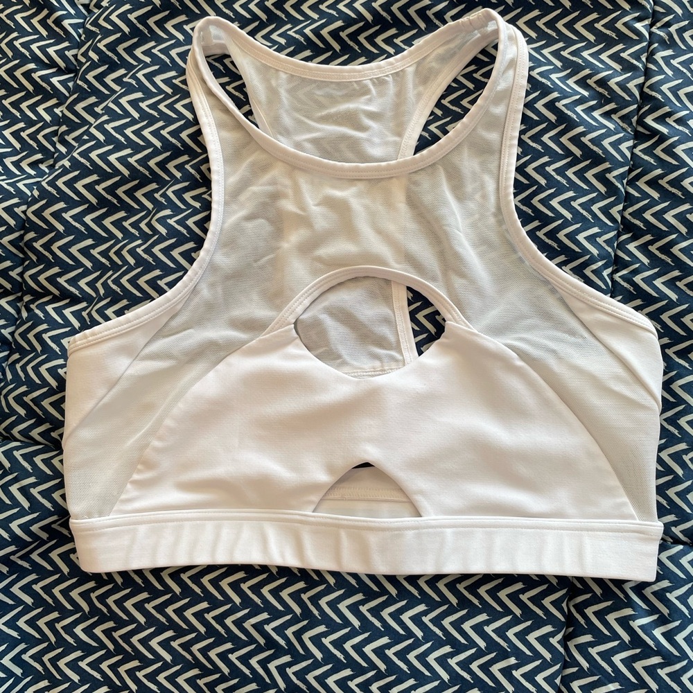Women's White Sports Bra